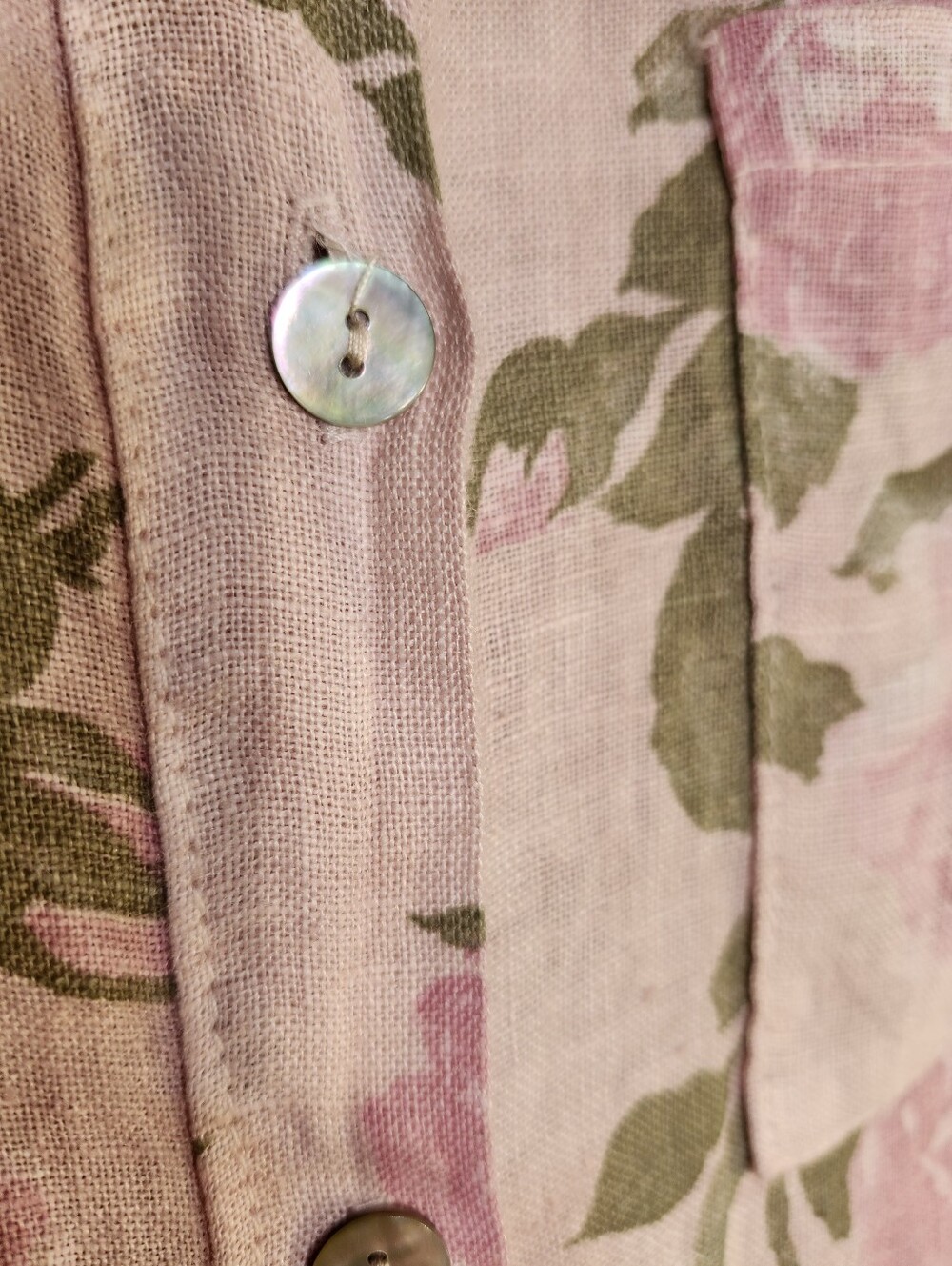 Tempo Paris Pink Rose Print Button-Front Tunic - Picture 4 of 9